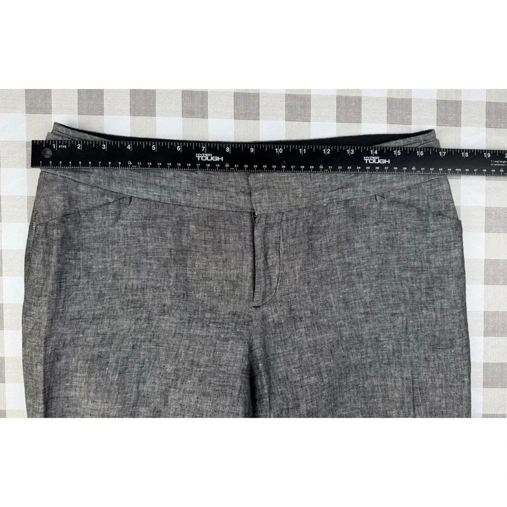 Linen Cotton Career Pants Banana Republic Jackson Fit Gray Size 8